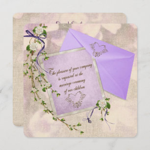 Convite para casamentos florais antigos