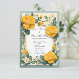 Convite para casamentos no Bloom ButterCup