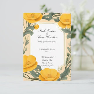 Convite para casamentos no Bloom ButterCup