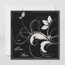 Convite para Casamentos outono de Black and Silver