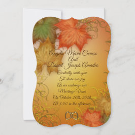 Convite para Casamentos outono do outono