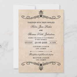 Convite para casamentos vintage