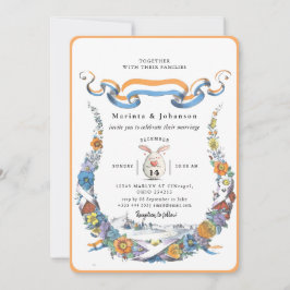 convite para casamentos vintage romântico