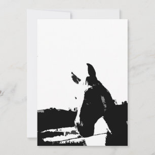 Convite para Cavalos Pretos e Brancos