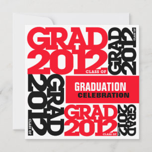 Convite para celebração da graduação 2012 Red