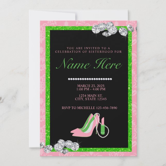 Convite para Celebração da Irmandade Rosa e Verde (Frente)