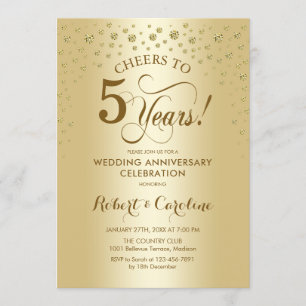 Convite para Celebração de 5º Aniversário de Ouro