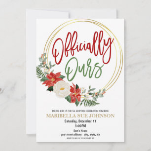 Convite para celebração de adoção de férias de Nat