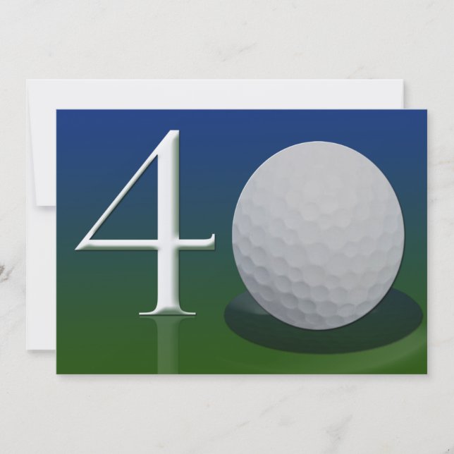 Convite para celebração de aniversário de 40 anos  (Frente)
