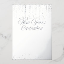 Convite para Celebração de Ano Novo Silver Fouled