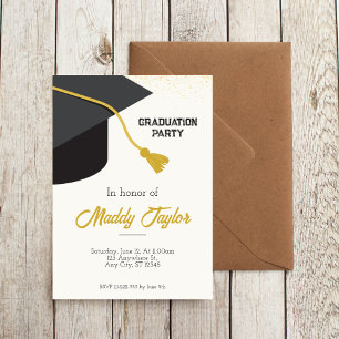 Convite para celebração de bonés de formatura