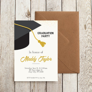 Convite para celebração de bonés de formatura