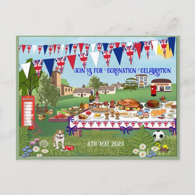 Convite para celebração de coroação de texto perso (Frente)