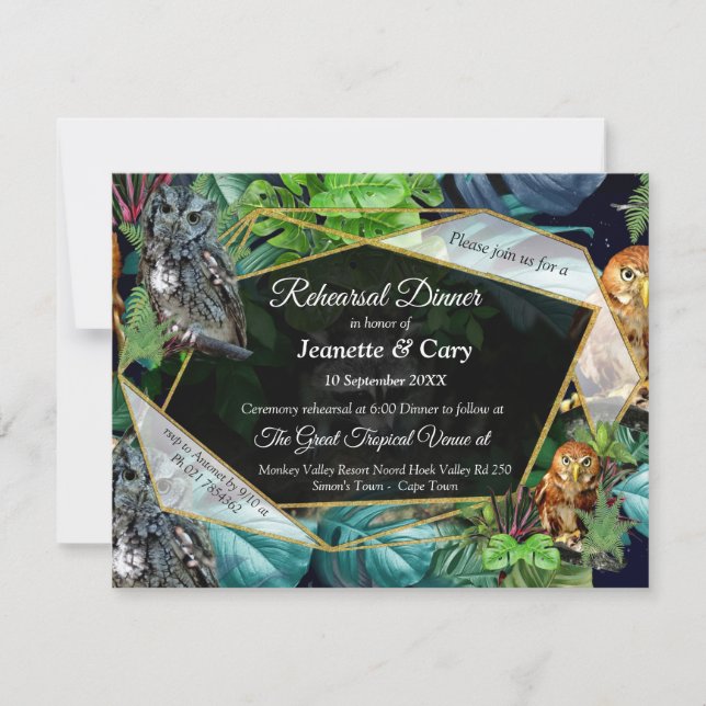 Convite para celebração de festas ao vivo da noite (Frente)