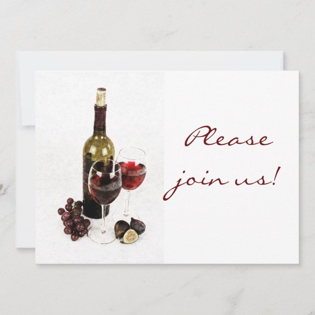 Convite para celebração de janto de vinhos (Frente)