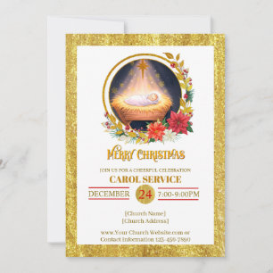 Convite para Celebração de Natal Serviço de Cançõe