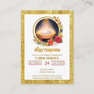 Convite para Celebração de Natal Serviço de Cantic