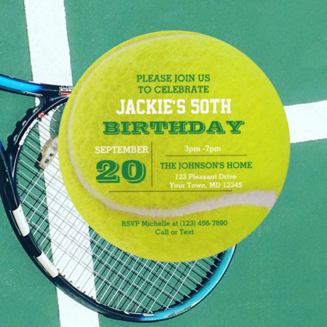 Convite para Celebração de tênis (Criador carregado)