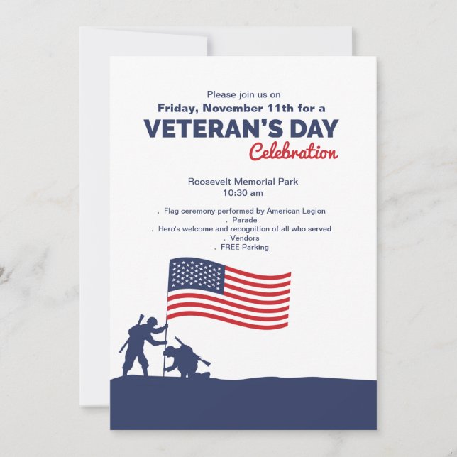 Convite para Celebração do Dia do Veterano (Frente)