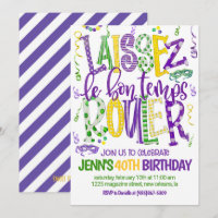 Convite para Celebração do Mardi Gras