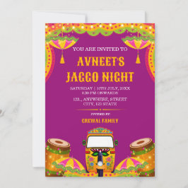 Convite para Celebração Vibrante da Noite de Jaggo