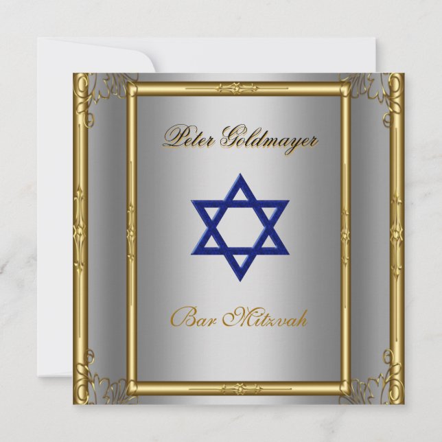 Convite para cerimônia de Bar Mitzvah (Verso)
