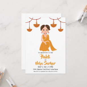 convite para cerimônia de haldi