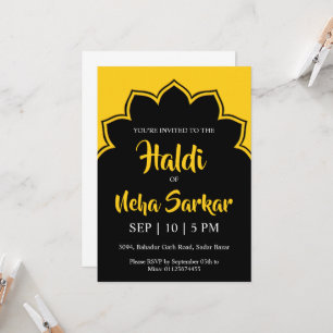 convite para cerimônia de haldi