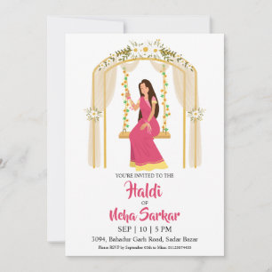 convite para cerimônia de haldi
