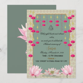 Convite para Cerimônia de Mehendi em Casamento Ind