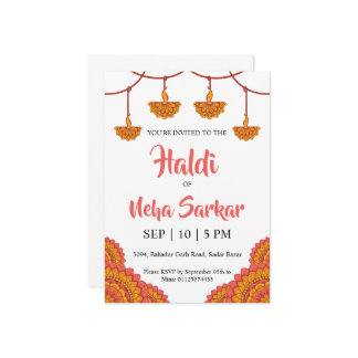 convite para cerimônia haldi