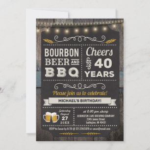 Convite para Cerveja de Bourbon e aniversário de 4