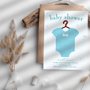 Convite para Chá Blue Baby Boy