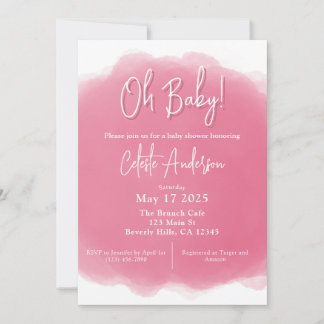Convite para Chá Boho Baby Girl