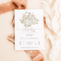 Convite para Chá Bunny Baby Girl