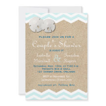 Convite para Chá Casal de dólares de areia na prai