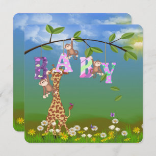 Convite para Chá da Baby Girl