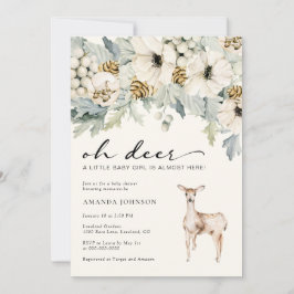 Convite para Chá da Deer Baby Girl