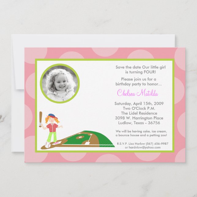 Convite para Chá de aniversário de 5 dias por sema (Frente)