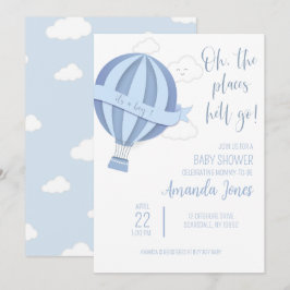 Convite para Chá de Balões de Ar Quente para Baby 