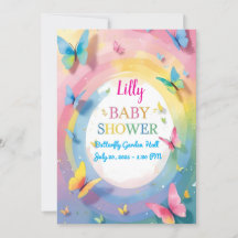 Convite para Chá de Bebê-Borboleta