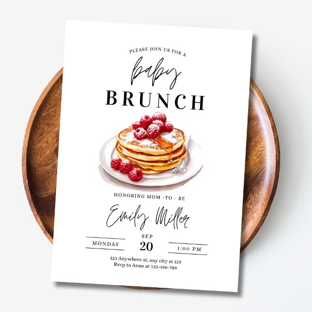 Convite para Chá de Bebê Brunch Baby, Festa de Caf (Criador carregado)