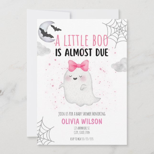 CONVITE PARA CHÁ DE BEBÊ DA LITTLE BOO É PRA JÁ (Frente)