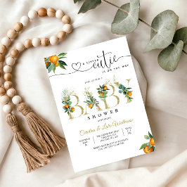 Convite para Chá de Bebê da Pequena Laranja Boniti