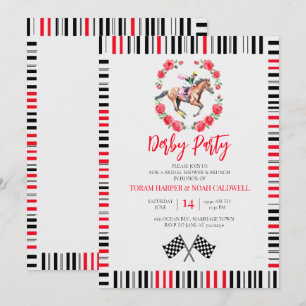 Convite para Chá de Bebê de Derby de Kentucky Jóqu