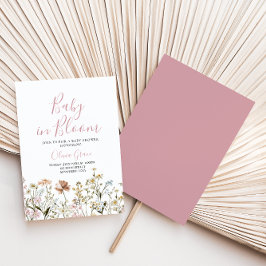 Convite para chá de bebê de flores silvestres Baby