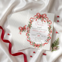 Convite para Chá de Bebê de Natal Santa Baby