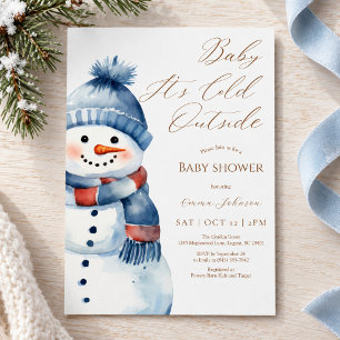 Convite para chá de bebê do boneco de neve Baby It