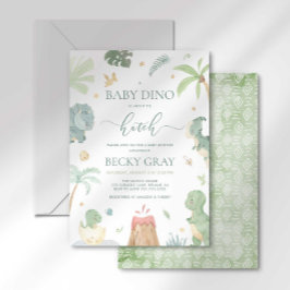 Convite para Chá de Bebê do Dino Bebê