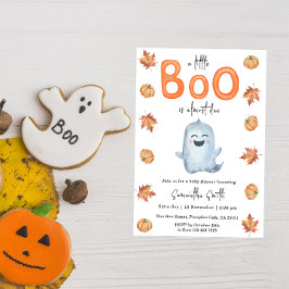 Convite para Chá de Bebê do Fantasminha de Hallowe